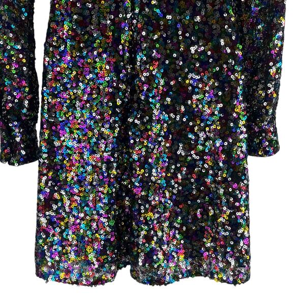 Hutch Demi Confetti Mini Dress in Rainbow Sequins Multi Color Size 2 - Picture 9 of 11
